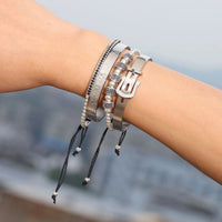 Thumbnail for Luxury Titanium Arrow & Roman Numerals 4 Pc Bracelet Set