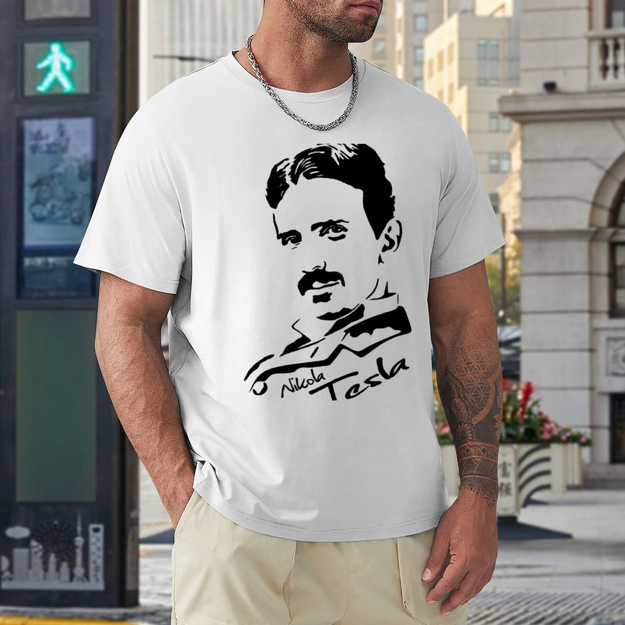 Nikola Tesla Memorial Shirts Men