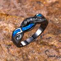 Thumbnail for Blue Fire Opal  Cross Ring YourSoulPlace