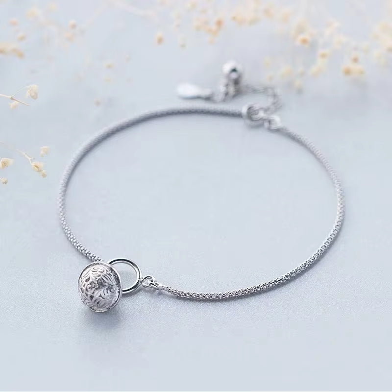 925 Sterling Silver Lucky Bell  PEACE Bracelet YourSoulPlace