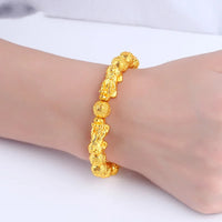 Thumbnail for Gold Pixiu Wealth Mantra Bracelet