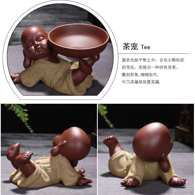 5pc/Set Top Quality Buddha Monk Tea Pet Figurines