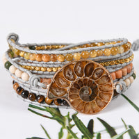 Thumbnail for 65-Million-Year-Old Ammonite Fossil Nurturing Wrap Bracelet