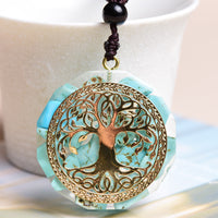 Thumbnail for #69-Handmade Lapis Lazuli Crystal Tree Of Life ' SPEAK ONE'S TRUTH' ORGONITE Pendant