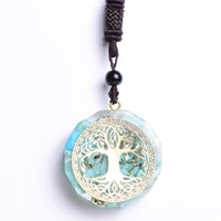 Thumbnail for #69-Handmade Lapis Lazuli Crystal Tree Of Life ' SPEAK ONE'S TRUTH' ORGONITE Pendant