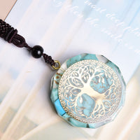Thumbnail for #69-Handmade Lapis Lazuli Crystal Tree Of Life ' SPEAK ONE'S TRUTH' ORGONITE Pendant