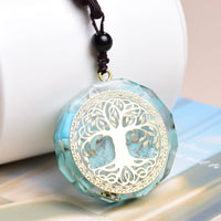 Thumbnail for #69-Handmade Lapis Lazuli Crystal Tree Of Life ' SPEAK ONE'S TRUTH' ORGONITE Pendant