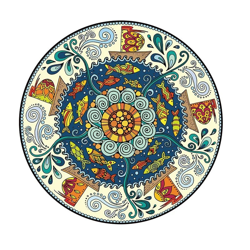 Meditation Om Round Non-Slip Mat