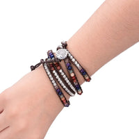 Thumbnail for Multi-layer 7 Chakra Stone Wrap Bracelet-2 Sizes