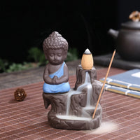 Thumbnail for Praying little Buddha Back flow Incense Burner