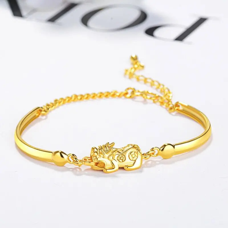 Gold Pixiu Wealth Bracelet