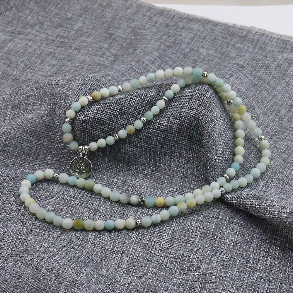 Frosted Amazonite Bracelet Prayer Beads 6mm