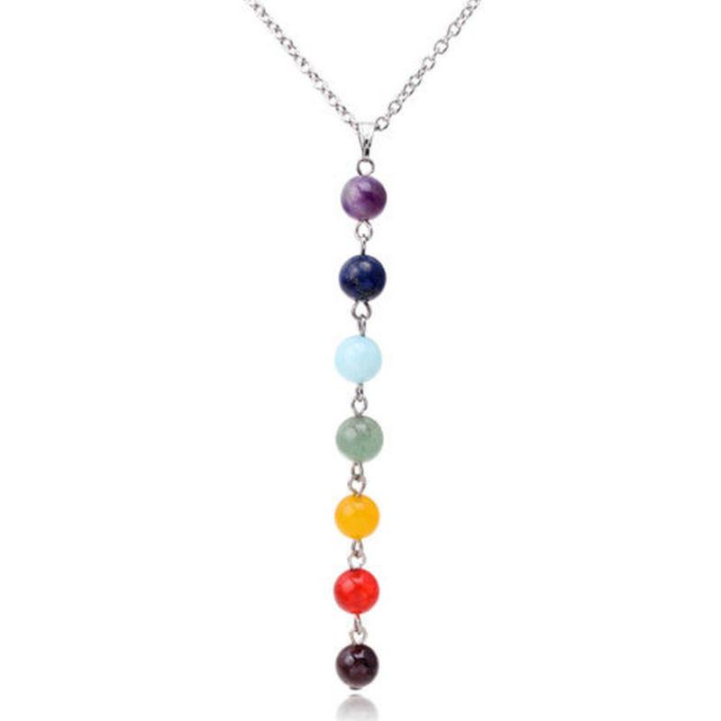 7 Chakra Gem Stone Healing & Balancing Pendant Necklace