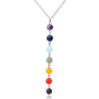 Thumbnail for 7 Chakra Gem Stone Healing & Balancing Pendant Necklace