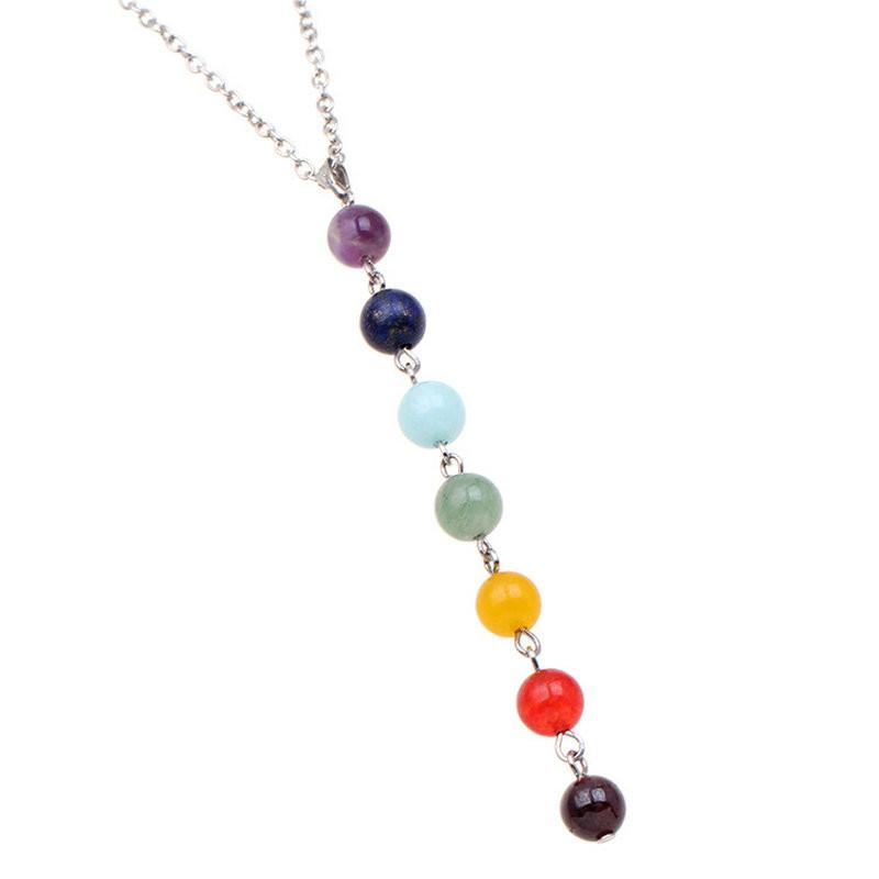 7 Chakra Gem Stone Healing & Balancing Pendant Necklace