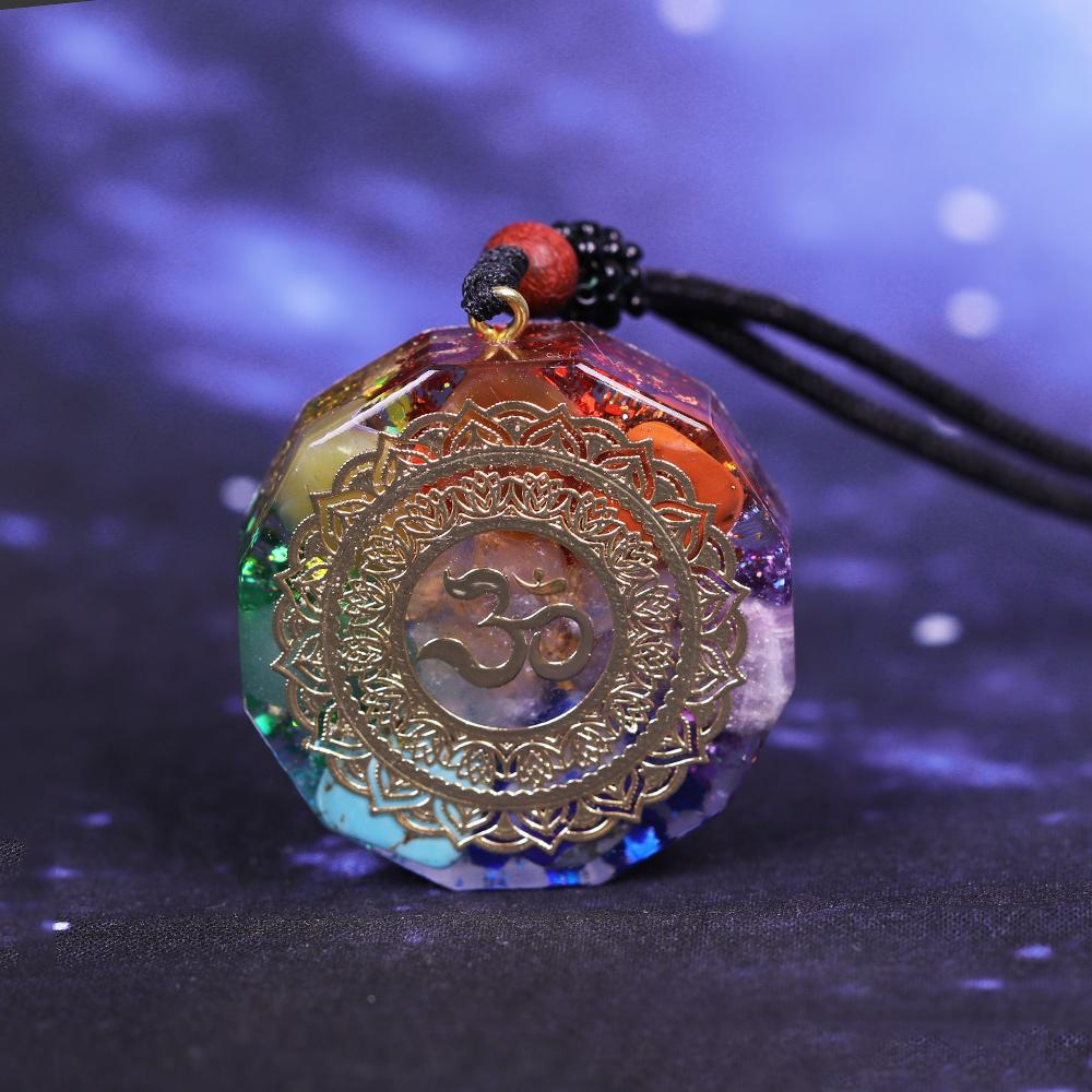 Healing ORGONITE & OM Pendant Necklace