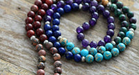 Thumbnail for Beautiful 7 Chakra Natural Stone Mala Pendant Necklace