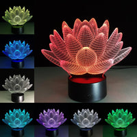 Thumbnail for Lotus 3D Colorful LED Night Light