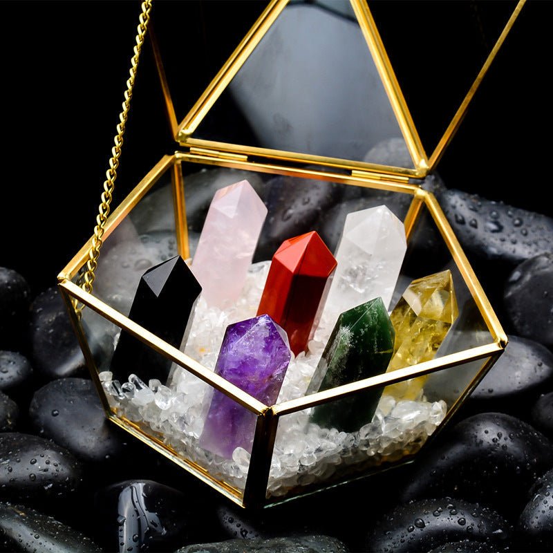 7 Chakra Stones Crystal Ornament Display