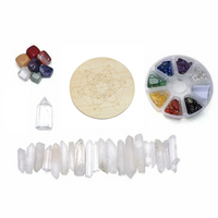 Thumbnail for 7 Chakra Metatron's Cube Crystal Grid Kit