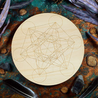 Thumbnail for 7 Chakra Metatron's Cube Crystal Grid Kit