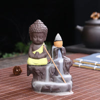 Thumbnail for Praying little Buddha Back flow Incense Burner