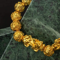 Thumbnail for Gold Pixiu Wealth Mantra Bracelet