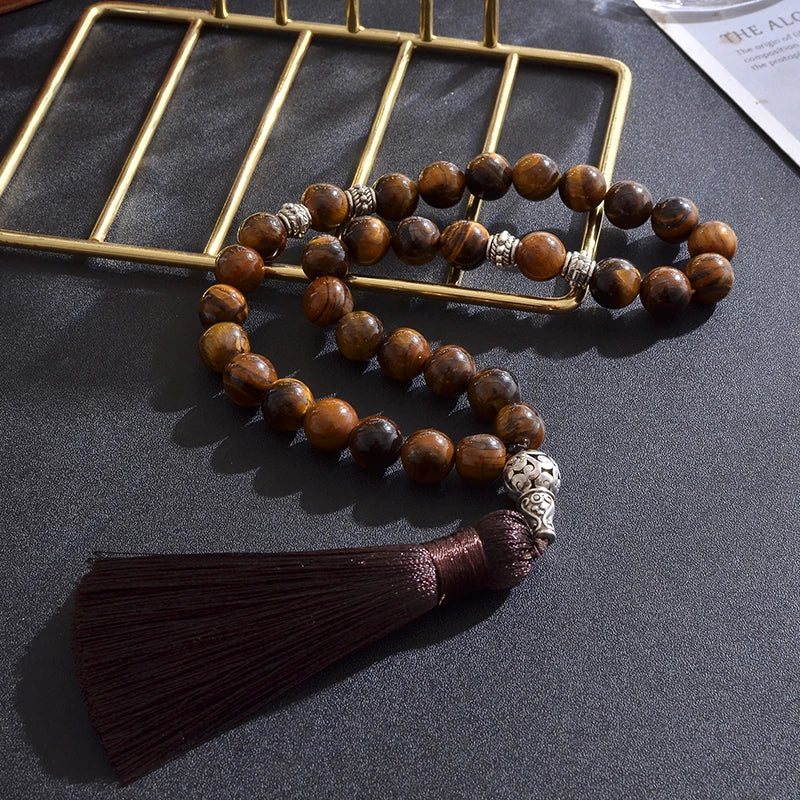 Natural Stone 33 Prayer Bead Islamic Tasbih