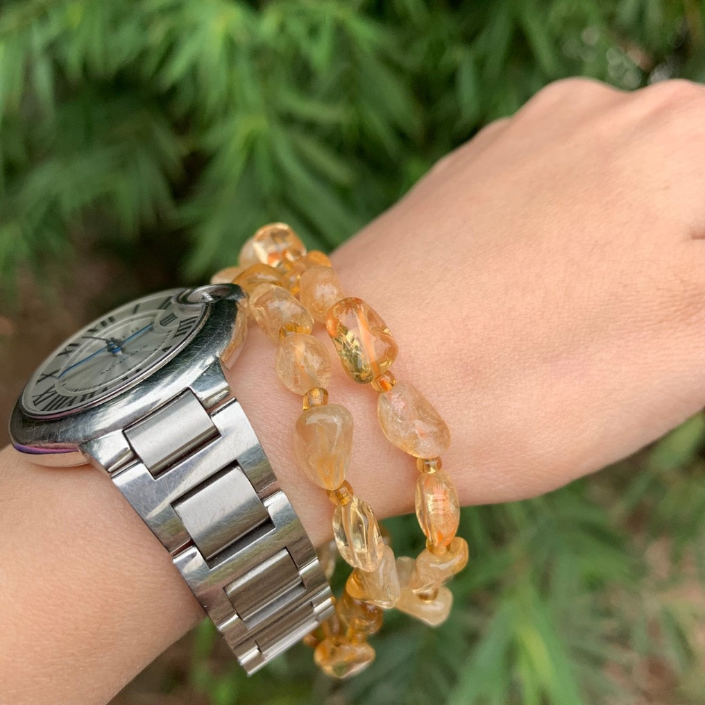 Natural Beaded Citrine 'ABUNDANCE' Bracelet