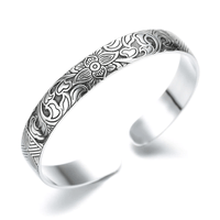 Thumbnail for THAI SILVER Lotus Flower TRANSFORMATION Bangle