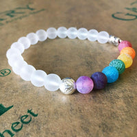 Thumbnail for 7 Chakra & White Quartz Elephant Charm Vitality Bracelet