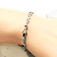 Thumbnail for Silver & Zirconia Journey to Paradise Boho Bracelet