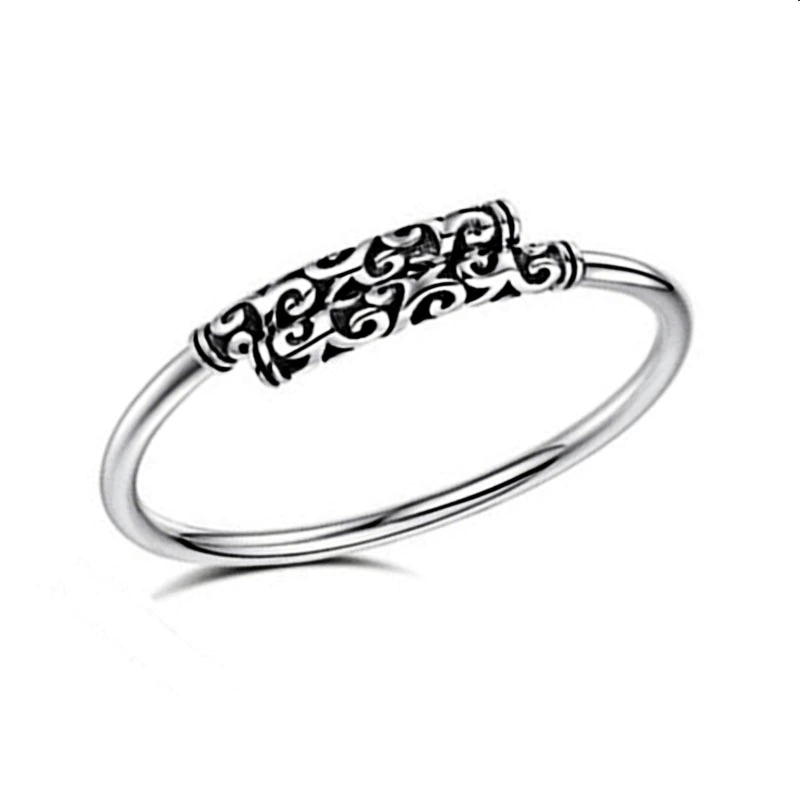 THAI SILVER Vine Detailed 'STRENGTH' Bracelet