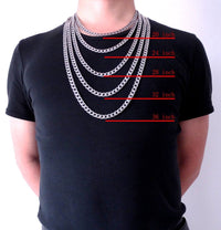 Thumbnail for Mens 8 mm Quality Stainless Steel Cuban Link Necklace