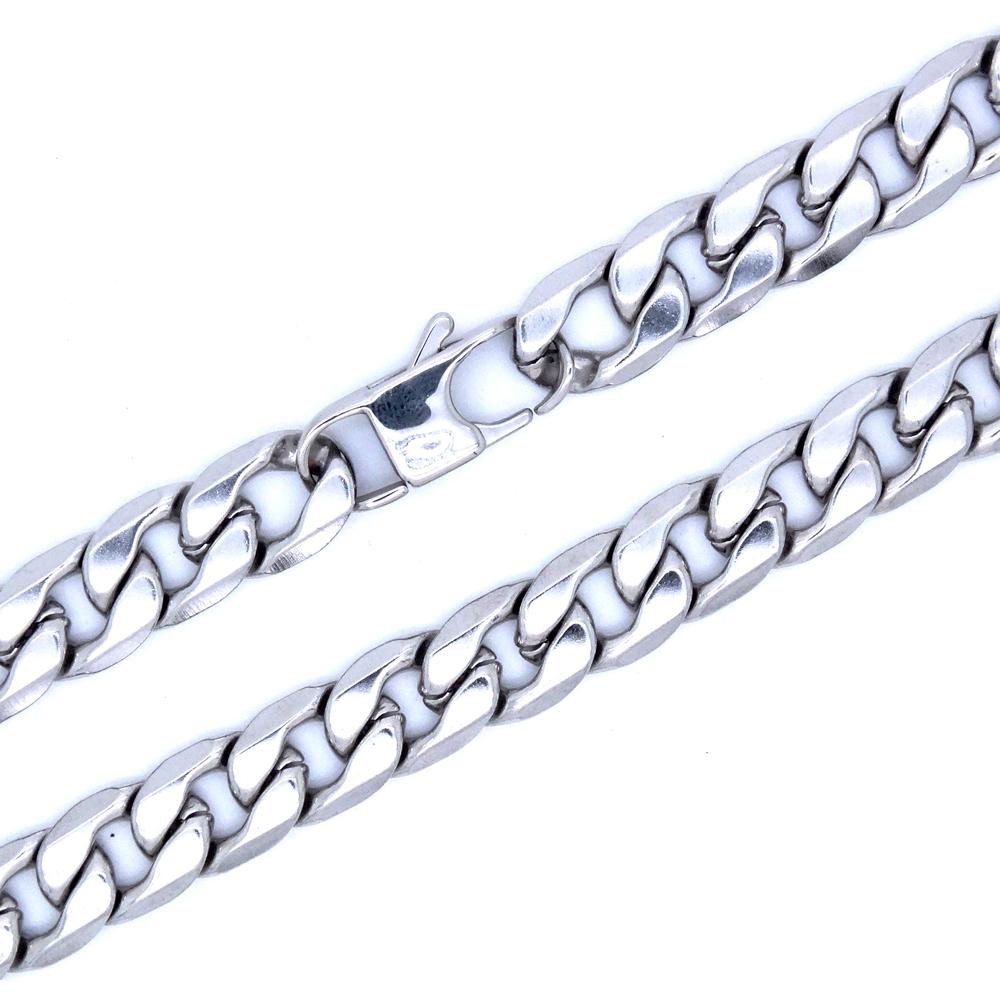 Mens 8 mm Quality Stainless Steel Cuban Link Necklace