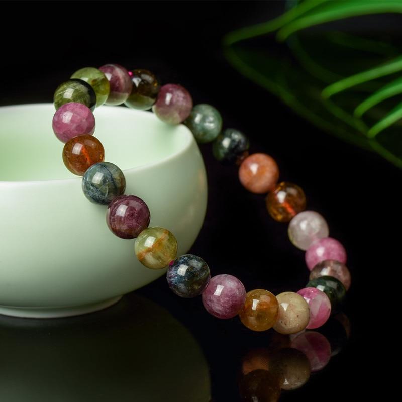 Premium Grade  8mm Rainbow Tourmaline SELF CONFIDENCE Bracelet