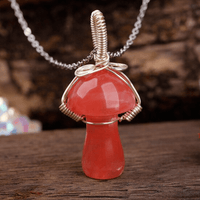 Thumbnail for Natural Stone Toad Stool Mushroom Necklace