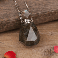 Thumbnail for Comforting Natural Labradorite Essential Oil Perfume 'DESTINY ' Necklace