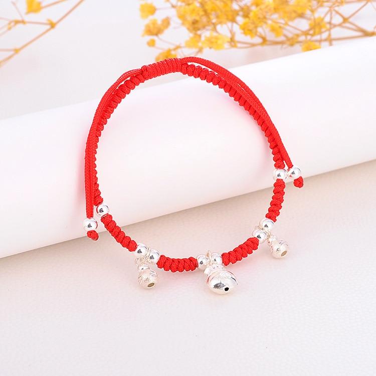 Sterling Silver Money Energy Bag 💰 WEALTH Red Rope Bracelet