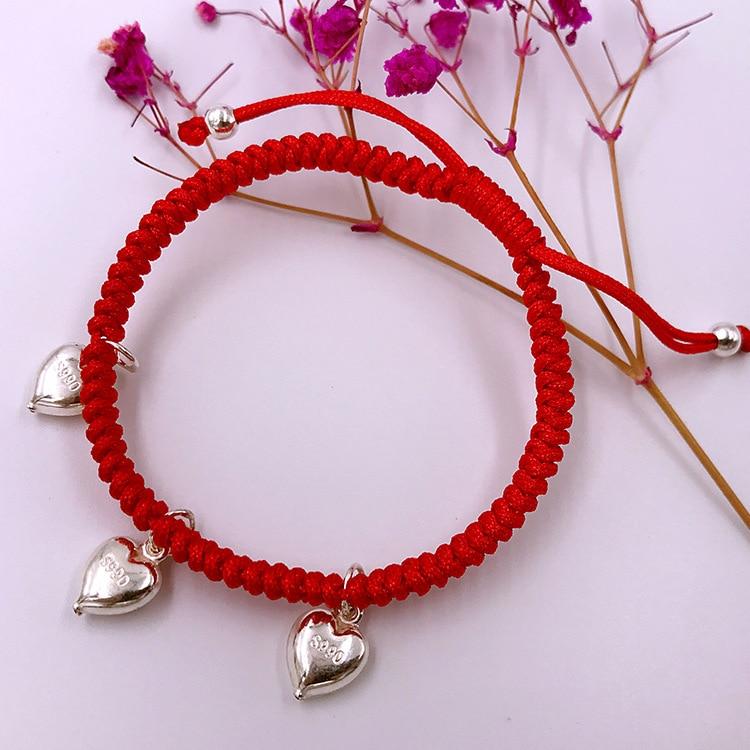 925 Sterling Silver LOVE Heart Friendship Bracelet