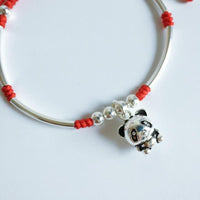 Thumbnail for Sterling Silver Panda FRIENDSHIP Red Rope Bracelet