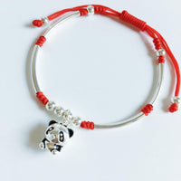 Thumbnail for Sterling Silver Panda FRIENDSHIP Red Rope Bracelet