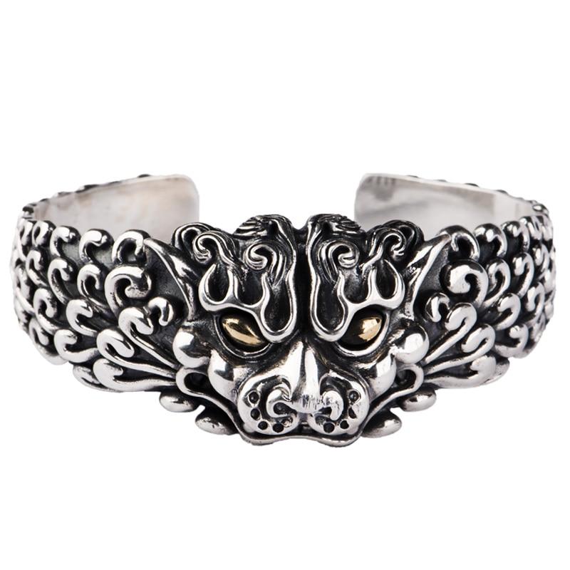 Ethnic Thai 925 Silver Handcrafted Pixiu Bangle