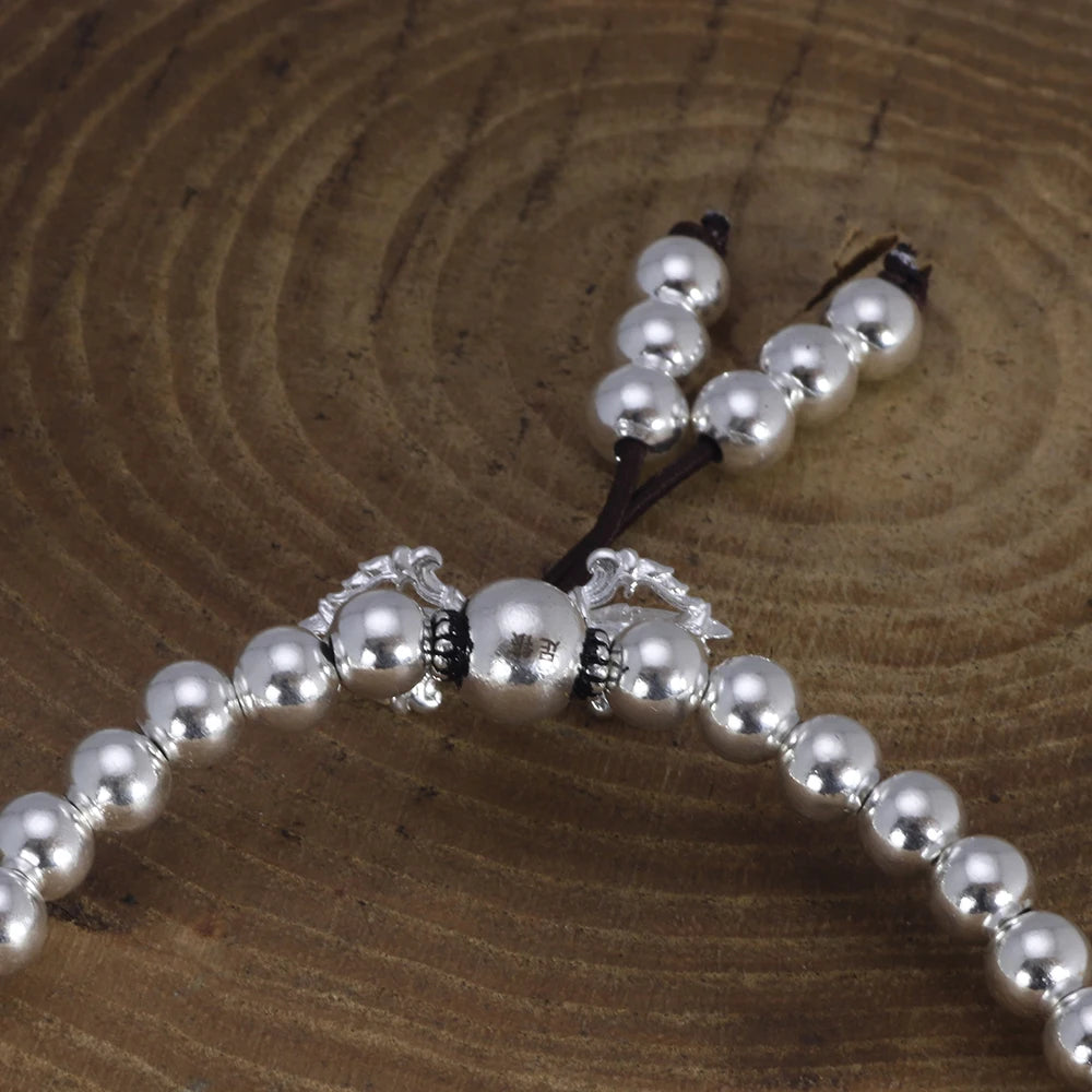 925 Sterling Silver 108 Prayer Beads Mala