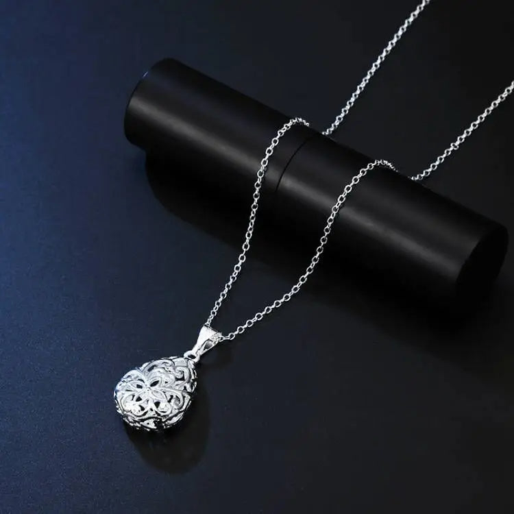 925 Sterling Silver Lotus Flower Drop Pendant