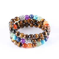 Thumbnail for 7 Chakra Tiger Eye Bracelet