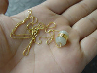 Thumbnail for Nephrite Jade Pure Gold Foil Pendant 'LOVE YOURSELF' Necklace