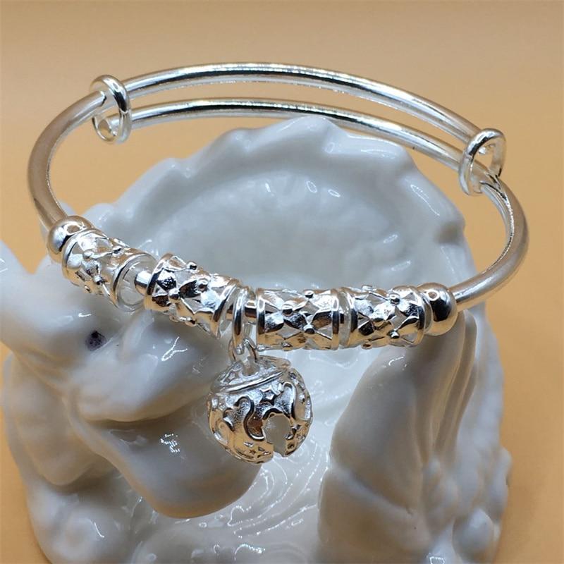 Thai Silver 'MOON & STAR' Bell Bangle