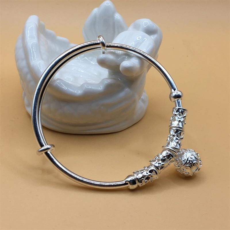 Thai Silver 'MOON & STAR' Bell Bangle