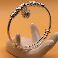 Thumbnail for Thai Silver 'MOON & STAR' Bell Bangle